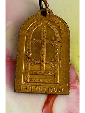 Antique Victorian Sunday School Prize Medal NPO Belfast  "I Am The Door"